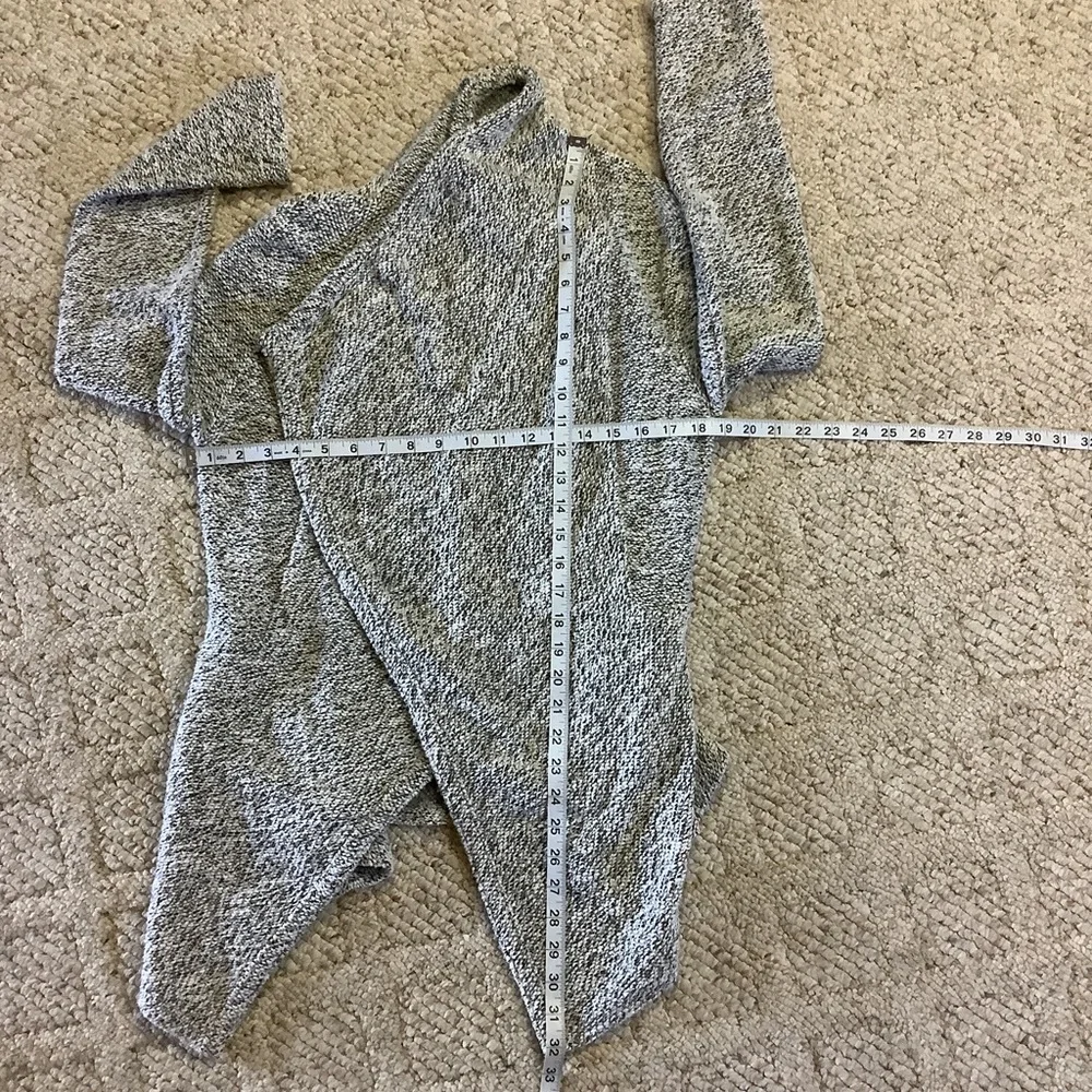 BNCI By Blanc Noir Open Front Asymmetrical Tweed Cardigan